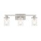 Designers Fountain Jedrek 24in 3-Light Brushed Nickel Industrial Indoor Vanity Light with Clear Glass Shades 93303-BN - alternate 1